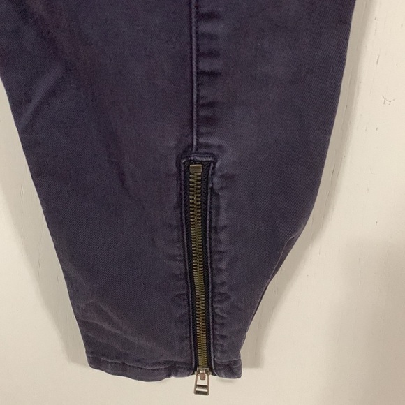 LOGG by H&M dark blue dark Cargo Pants Sz 10, dark grayish purple 2 zip pockets - Picture 6 of 10